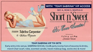 RARE! 2x VIP "Team Sabrina Carpenter" tix MSG New York City Sec A Row 3 Oct 28 - Picture 1 of 1