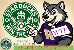 Washington Huskies NCAA College Football Poster Print Metal Sign 12x8in Aqkj - Picture 1 of 6