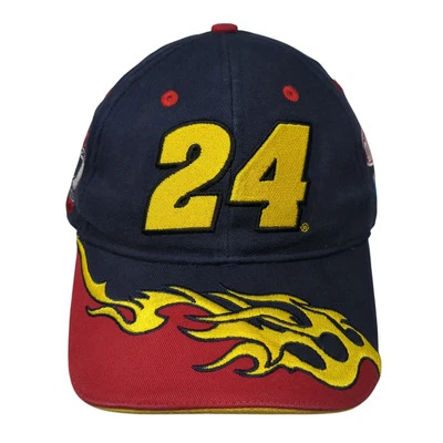 24 Jeff Gordon Flame Strapback Hat Blue One Size Chase Authentics - Image 1 of 4