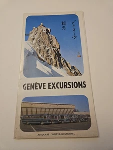 Mapa Chillon Tour Información Vintage Años 60 Ginebra Excursiones Chamonix Mont-Blanc - Imagen 1 de 6