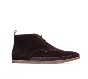 Farah Drape Hi 3-Eyelet Brown Suede Desert Chukka Boots UK Sizes 6 - 12
