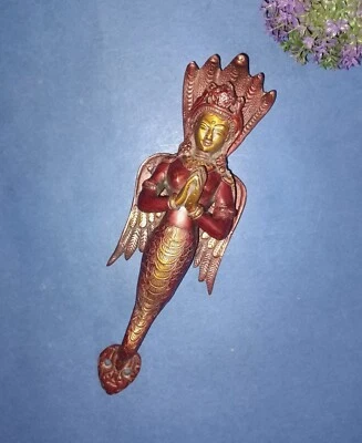 神话蛇女士门把手黄铜美人鱼海女神拉家居装饰 AJ095 — 第 1/4 张图片
