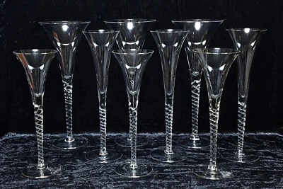 Gallo-Villeroy & Boch -9 St.Kristall hochstielige Aquavit Gläser,Sekt/Weingläser - Bild 1 von 4