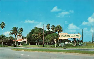 ST SIMONS SEA ISLAND GA GEORGIA ENTRY TO GOLDEN ISLES 1950s POSTCARD 092324 T - Bild 1 von 2