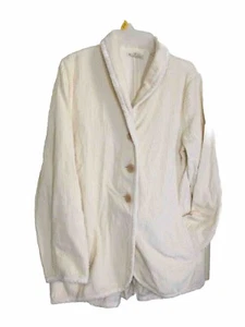 J Jill Wide Wale Cord Mantel Jacke Blazer Small 3 Knöpfe ungefüttert creme - Bild 1 von 4