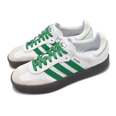 adidas Originals Sambae W White Green Gum Women Casual Platform Shoes IE9105 - Image 1 of 4