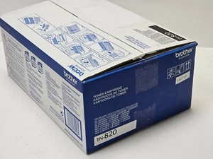GENUINE Brother TN820 TN-820 BLACK Toner Cartridge Sealed Bag Open Box NEW - Picture 1 of 3