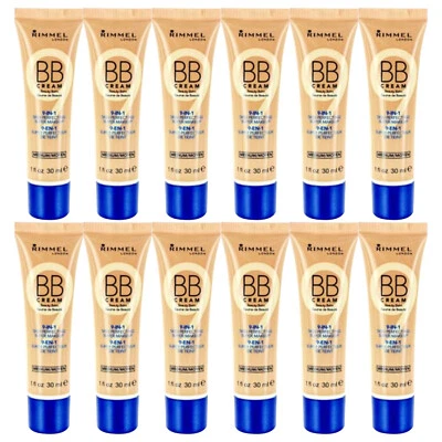 Paquete de (12) Nuevo Rimmel London BB Cream Super Maquillaje Mediano 1.0 OZ Foto 1 de 2