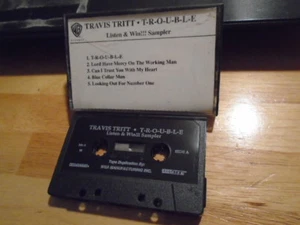 RARE PROMO Travis Tritt CASSETTE TAPE smpl T-R-O-U-B-L-E Gary Rossington skynyrd - Picture 1 of 2