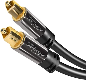 KabelDirekt 1m Optical Digital Audio Cable/TOSLINK Cable TOSLINK to TOSLINK, for - Picture 1 of 12