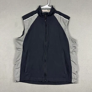 Sunice Golf Vest Mens M Two Tone Black Typhoon Full Zip Ripstop Weather Resist - Picture 1 of 17