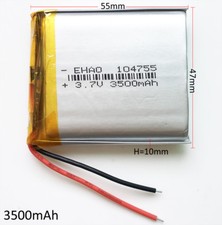 3.7V 3500mAh Lipo Polymer Li Battery Rechargeable For Power Bank DVD GPS 104755