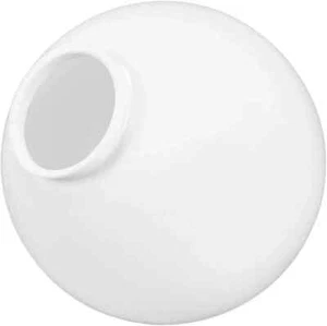 8" White Acrylic Lamp Post Globe - 3" Fitter Neck - New/Open Box - Picture 1 of 3