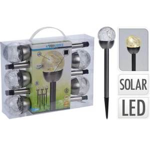LED Solarleuchte Set 5tlg Garten Deko Kugel Außen Solarlampen Edelstahl Leuchte - Bild 1 von 1
