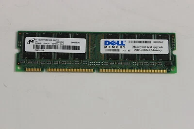 MICRON DELL MT16LSDT1664AG-662C7 128MB 168 PIN 66MHZ CL2 DIMM MEMORY MODULE - Image 1 of 2