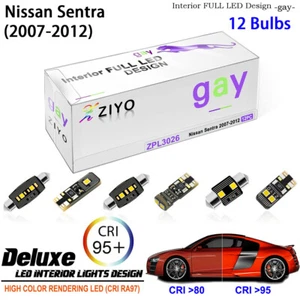 14pc LED Interior Light Upgrade for Nissan Sentra 2007-2012 White Light Bulb Kit - Picture 1 of 8