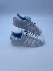 Adidas Hello Kitty x Superstar J “Embroidered Clouds” IF7021 Size 6 - Picture 1 of 5