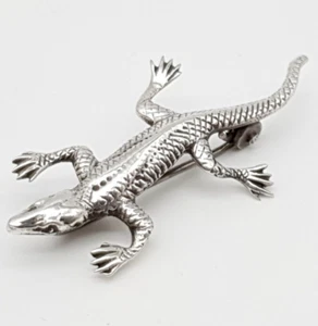 Eidechse/Gecko 835 Silber Brosche - Art Deco - Echse - (155) - Bild 1 von 15