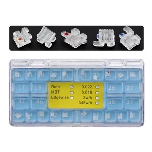 Soporte ortodoncia dental brackets cerámica zafiro estético transparente Roth.22 H345 - Imagen 1 de 16