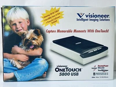 Flatbed Scanner OneTouch 48-Bit Color, Photo Suite III SE-USB-Visioneer 5800 NEW - Image 1 of 4
