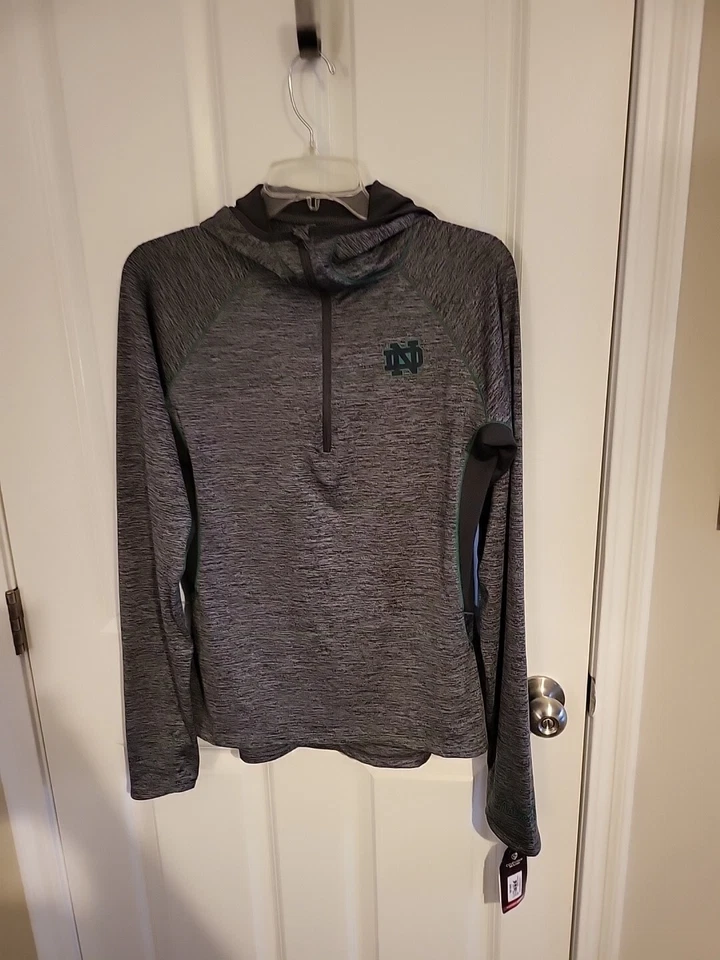 Colosseum Michigan Wolverines Women's NCAA 1/4 Zip Hooded L/s Wind Shirt Large