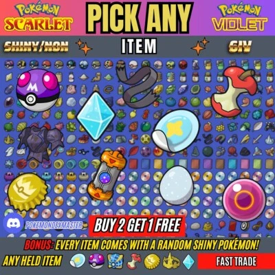 PICK ANY ITEM + ✨SHINY POKEMON BONUS✨- Pokémon Scarlet And Violet - Image 1 of 3