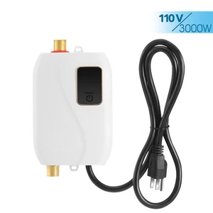 Electric Tankless Water Heater Instant Hot Shower Kitchen Heater 110V 3000W USA - Picture 1 of 9