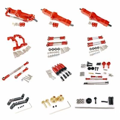 Aluminum alloy metal Upgrade DIY parts For WPL C14 C24 Off-road 1:16 Rc Car Red - Image 1 of 4
