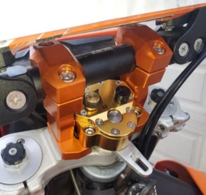 Steering Damper Stabilizer For 690Enduro/R/SMC R Bar Riser Clamp Mounting Kit - Picture 1 of 6