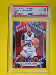 2023-24 Bowman U Best Ashton Hardaway #52  Red  2/10  PSA Graded 10 - Picture 1 of 3