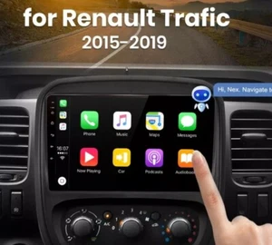 RADIO 2 DIN ANDROID PER RENAULT TRAFIC 15/19 BLUETOOTH NAVI USB CARPLAY GPS NAVI - Foto 1 di 6