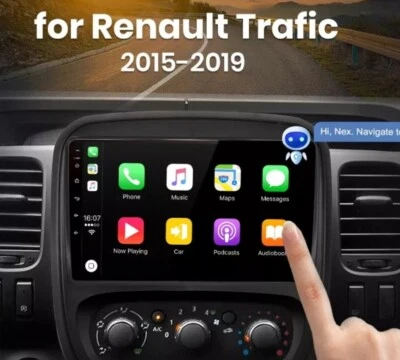 RADIO 2 DIN ANDROID PER RENAULT TRAFIC 15/19 BLUETOOTH NAVI USB CARPLAY GPS NAVI - Immagine 1 di 4
