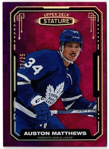 2021-22 Upper Deck Stature Design Variant Red AUSTON MATTHEWS 65 /25 Maple Leafs