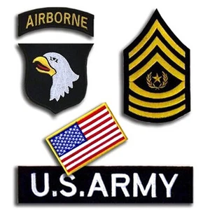 101a División Aerotransportada Rango Militar Bandera de Estados Unidos Bandera Americana Ejército de los Estados Unidos PARCHE - Imagen 1 de 7