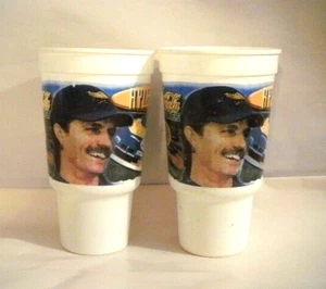 2 NASCAR KYLE PETTY PLASTIC DRINKING CUPS 1998 MCDONALDS COCA COLA 7" HOT WHEELS - Picture 1 of 6