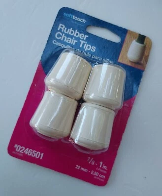 Puntas protectoras de goma para silla caminante 4 piezas blancas 7/8 - 1 pulgada tacto suave Waxman NUEVO  Foto 1 de 2