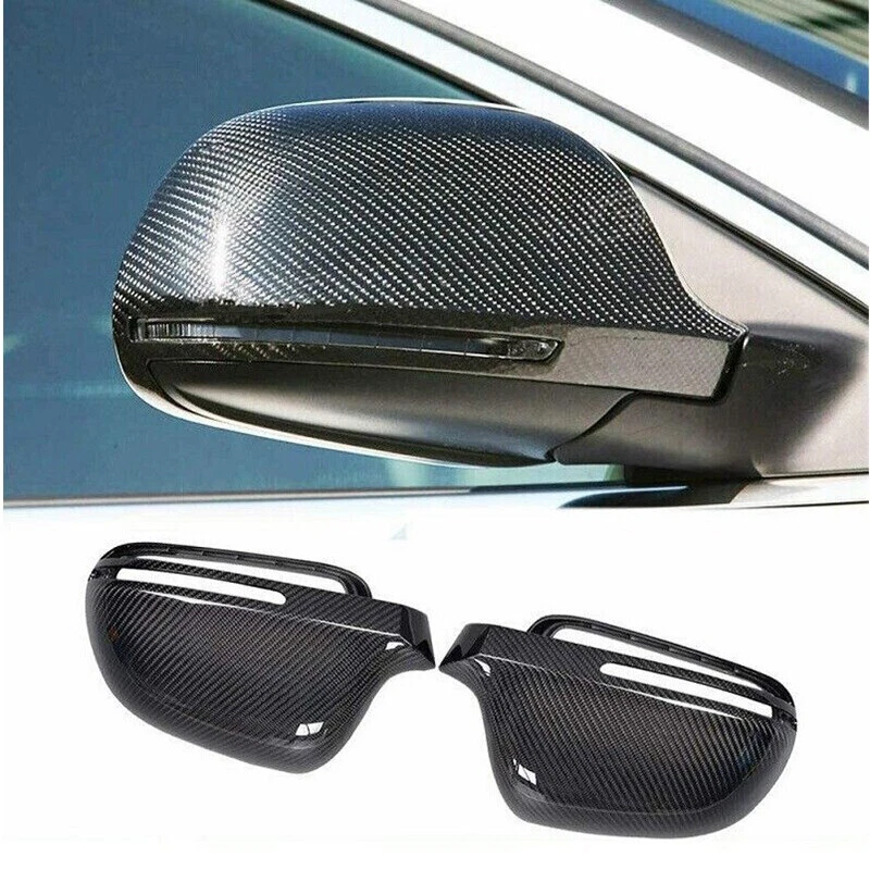 Tapa de cubierta de espejo retrovisor adicional de fibra de carbono para Audi A3 A4/S4 RS4 B8 2009-2013 Foto 1 de 4