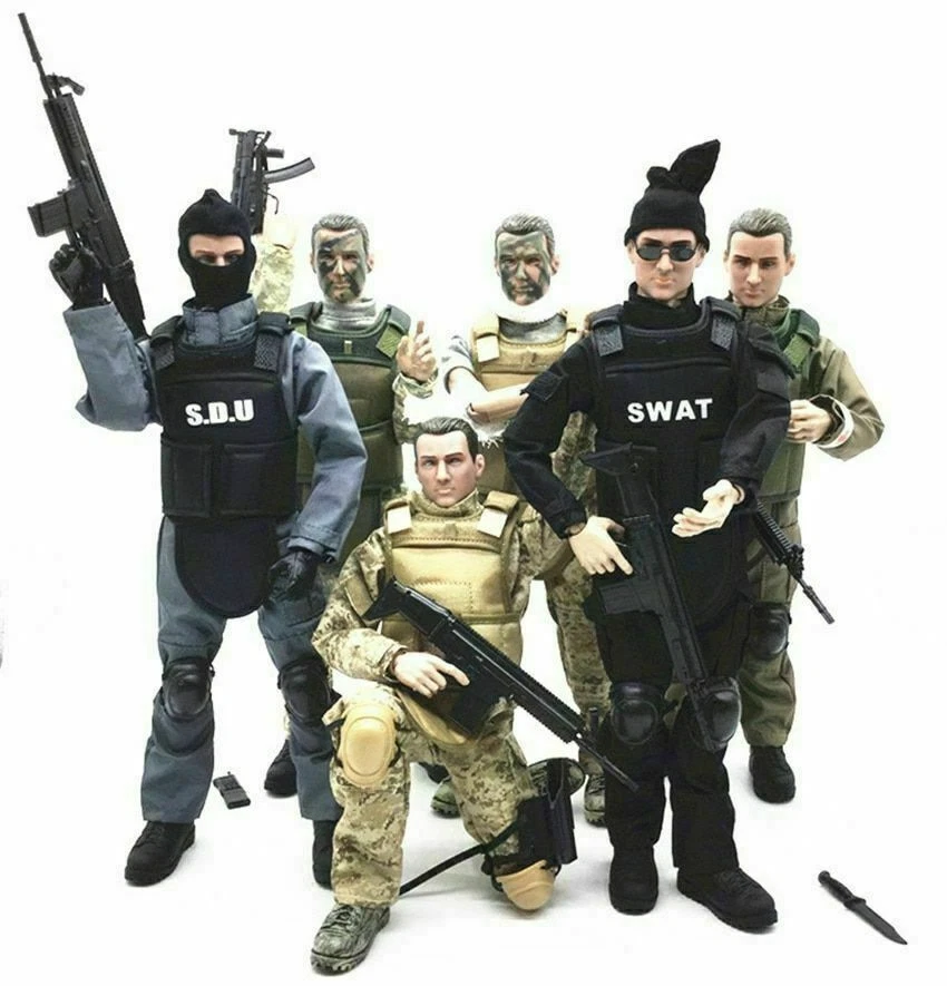 Figuras de acción de soldado 1/6 muñeca militar con ejército modelo SWAT juguete uniforme modelo juguete Foto 1 de 4