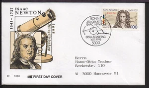 ✔️ GERMANY RARE FDC COVER NEWTON - Picture 1 of 1