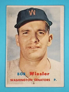 1957 Topps Bob Wiesler Washington Senators #126 VG crease ⚾ - Picture 1 of 10