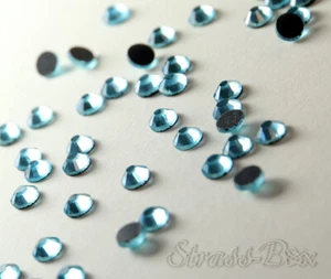 Hotfix AQUAMARINE SS30 Basic Stückzahl wählbar zum aufbügeln Hellblau Glas Glitz - Picture 1 of 18