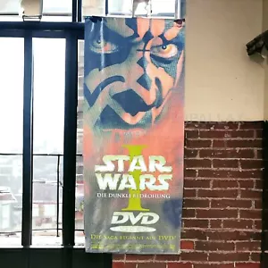 STAR WARS EPISODE 1 BANNER 200x80 CM DIE SAGA BEGINNT AUF DVD TEXTIL-BANNER - Bild 1 von 1