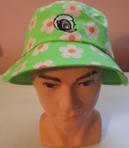 New Disney Parks Flower Bucket Hat Cap from Bambi Movie One Size 100% Cotton - Picture 1 of 4