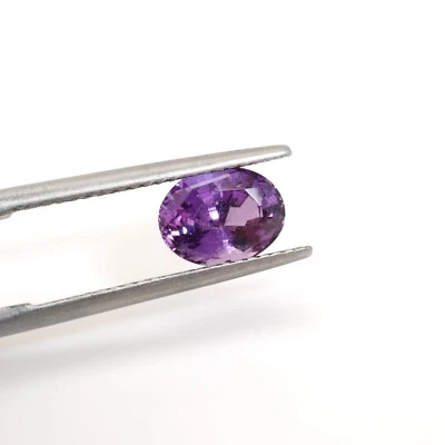 1.92 Carat Natural Certified Purple Sapphire Oval Cut Gemstone from Madagascar - Image 1 of 4