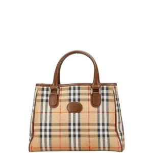 BURBERRY Nova Check shadow horse Tote Bag handbag Women 【Used】 - Picture 1 of 9