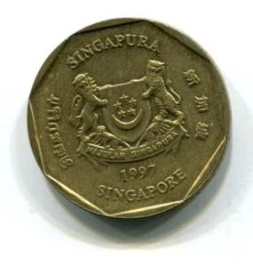 1997 Singapore $1 Coin (b689-12) - Picture 1 of 2