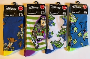 NEW ~ DISNEY ~ TOY STORY ~ CREW SOCKS ~ SIZE 9- 13 ~ CHOOSE 1 or ALL ~ 1+ SHIP - Picture 1 of 11