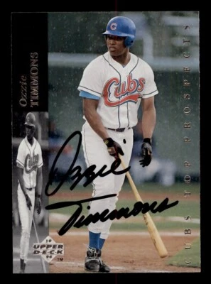 SIGNED 1994 UPPER DECK MINORS #180 OZZIE TIMMONS AUTOGRAPH CUBS - Image 1 of 2