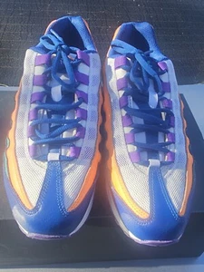 Nike Air Max 95 GS Youth 6.5Y Gym Neptune White Orange Blue 307565-412 - Picture 1 of 7