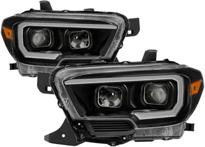 Par de faros proyectores LED DRL señal secuencial para Toyota Tacoma 2016-2022 Foto 1 de 4